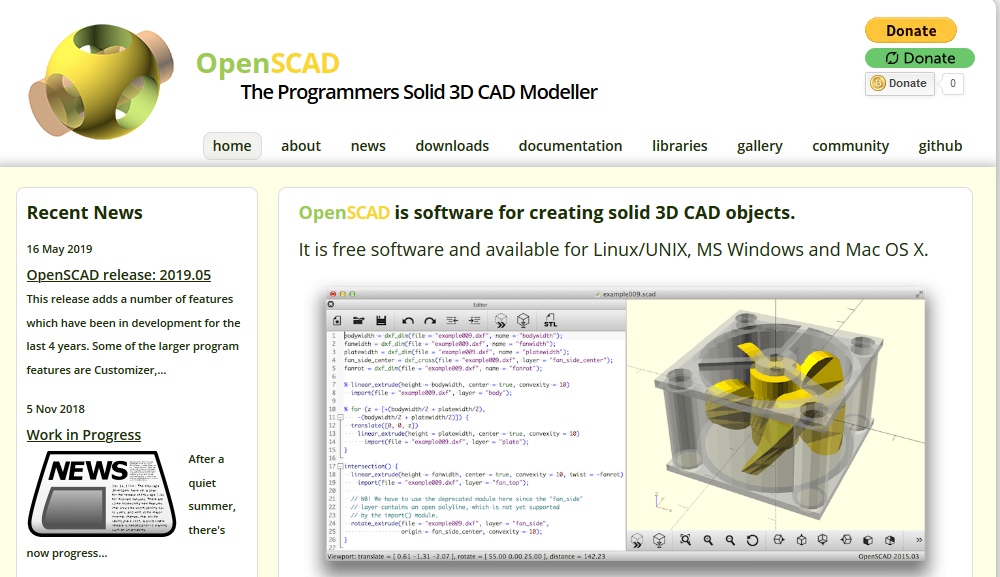 OpenSCAD Softwrare