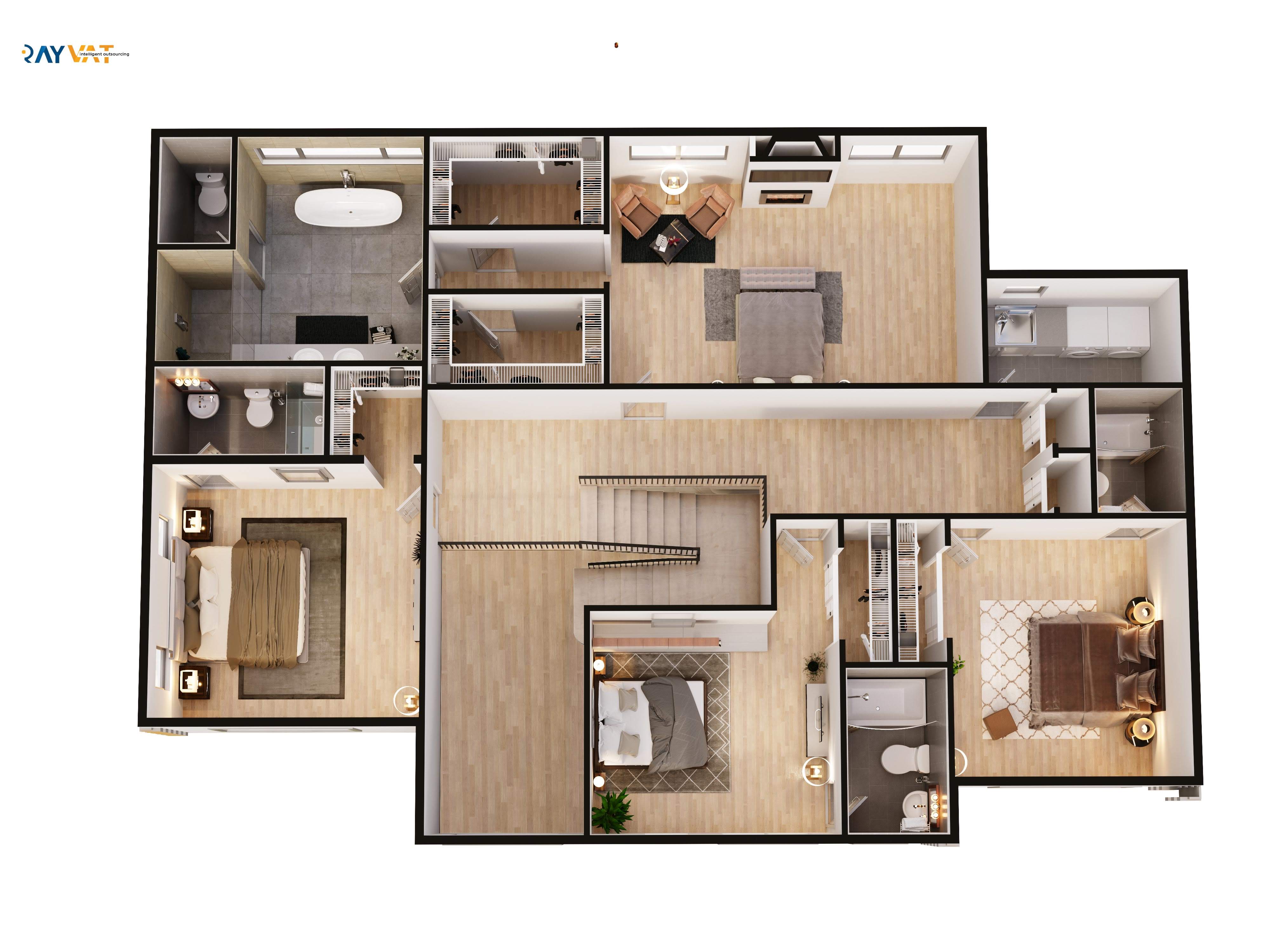 3D Floor Plan Rendering Portfolio 3D Architectural Floor